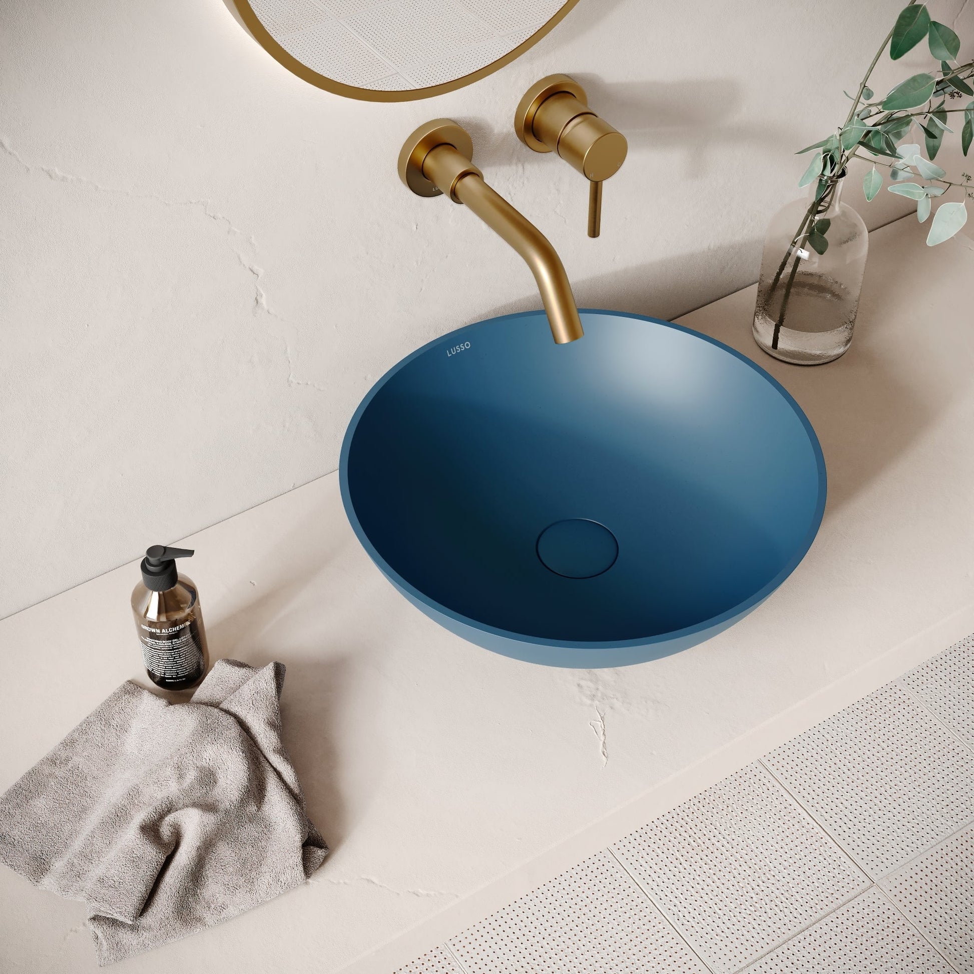 Catino Azure Concrete Countertop Basin 406mm