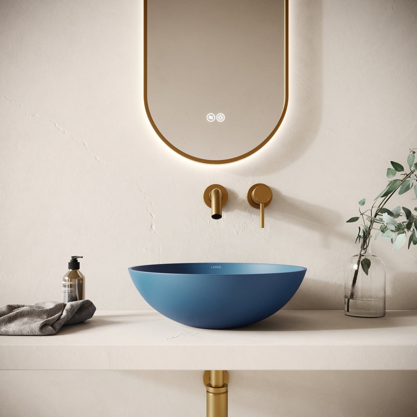 Catino Azure Concrete Countertop Basin 406mm