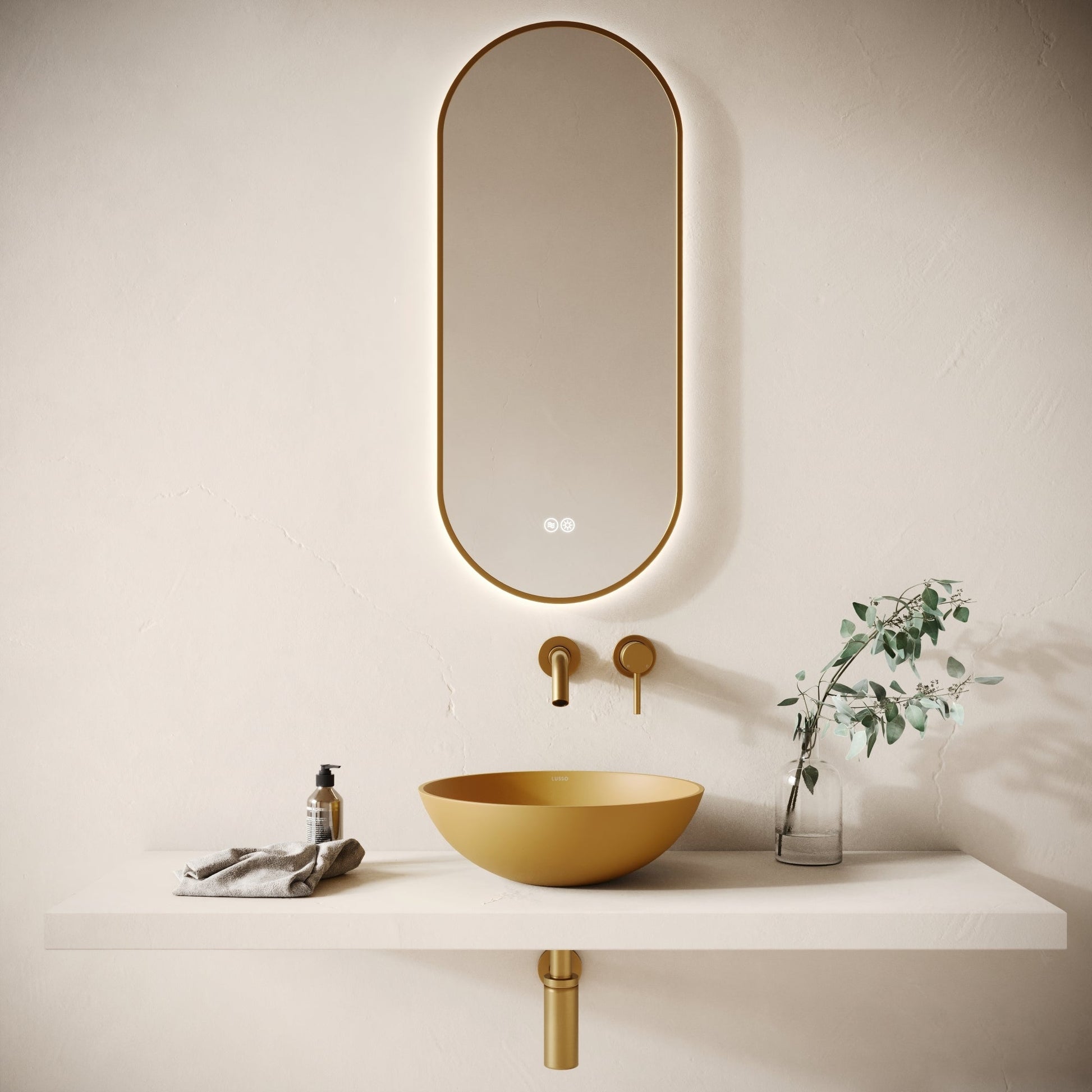 Catino Saffron Concrete Countertop Basin 406mm