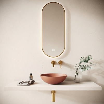 Catino Terracotta Concrete Countertop Basin 406mm