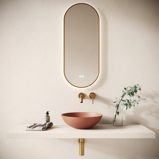Catino Terracotta Concrete Countertop Basin 406mm
