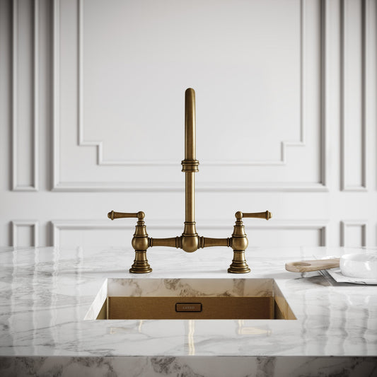 Celeste 2-hole Traditional Kitchen Tap Aged Bronze