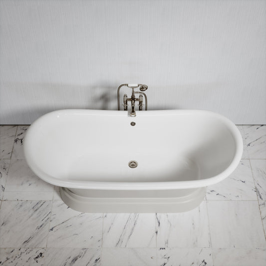 Charsley Matte Stone Freestanding Roll Top Cast Iron Bath 1500mm