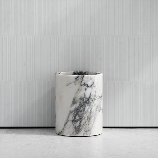 Cliche Arabescato Marble Bin