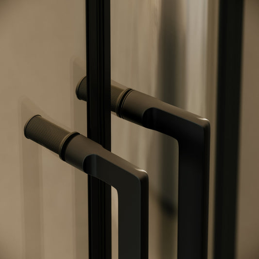 Cloud Quadrant Matte Black Shower Enclosure Kit