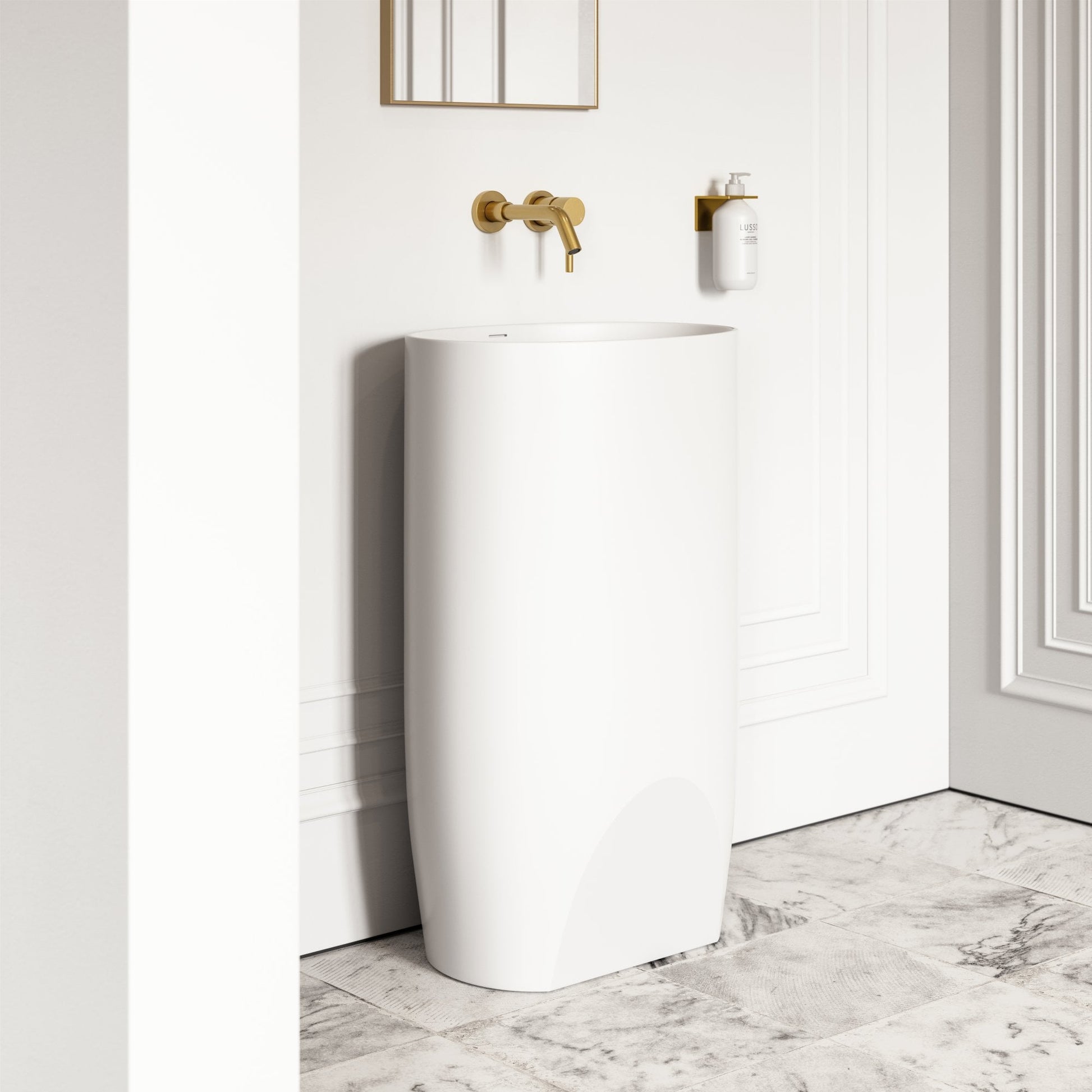 Cocoon Freestanding Stone Basin 530mm