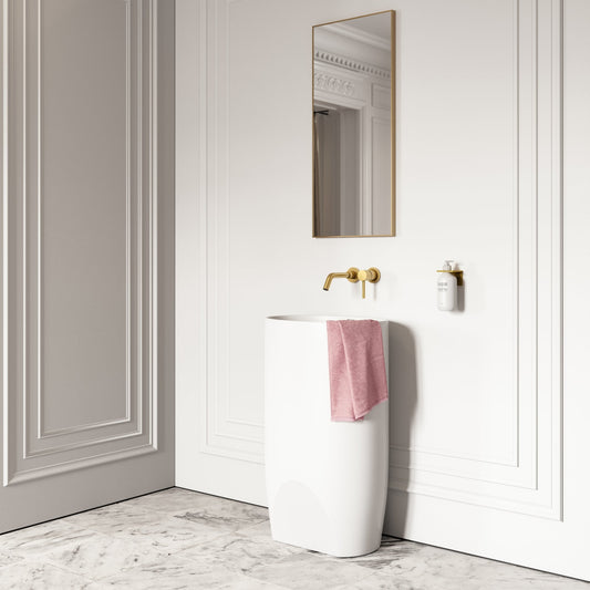 Cocoon Freestanding Stone Basin 530mm
