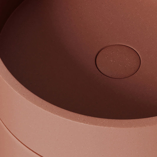 Colonna Terracotta Concrete Freestanding Basin 400mm