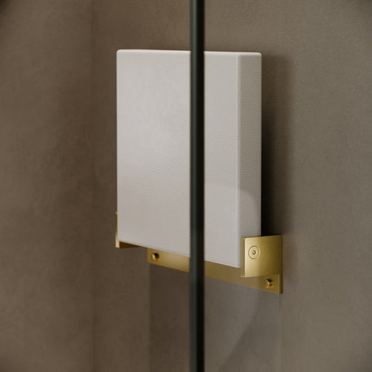 Comfort Brushed Gold Folding Shower Seat