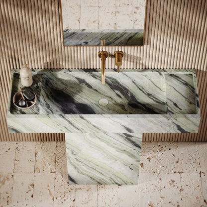 Concerto Jade Green Marble Pedestal Basin 1200mm
