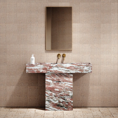 Concerto Rosa Norwegian Marble Pedestal Basin 1200mm
