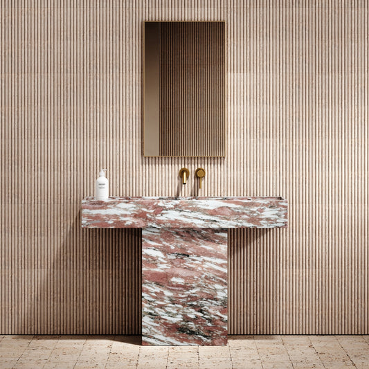 Concerto Rosa Norwegian Marble Pedestal Basin 1200mm