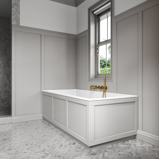 Connaught Matte Stone Wooden Adjustable Bath End Panel 800mm