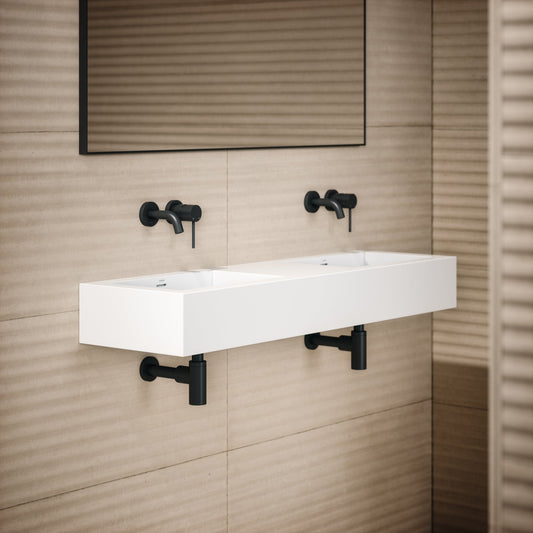 Cortini Wall Hung Double Stone Basin 1200mm