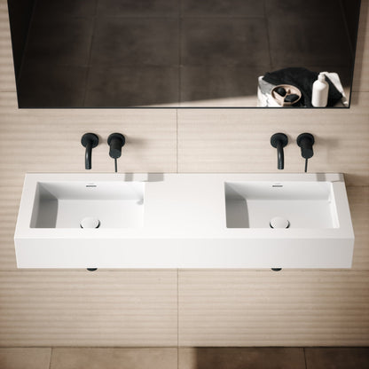Cortini Wall Hung Double Stone Basin 1200mm