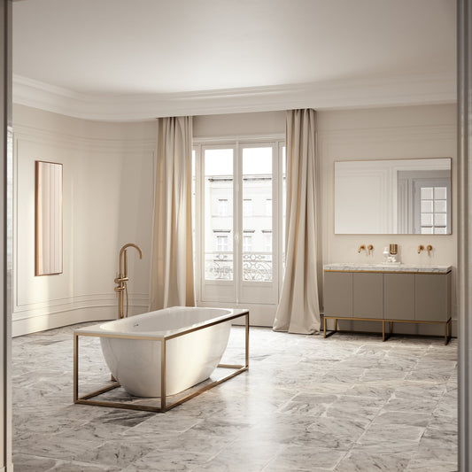 Couture Large Brushed Gold Mirror 1400mm