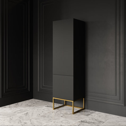 Couture Matte Black Beauty Storage Cabinet 500mm