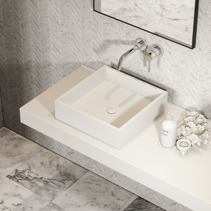 Cube Countertop Stone Basin 400mm