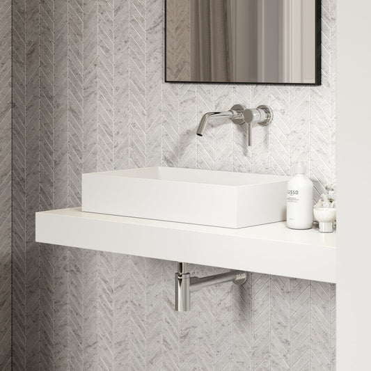 Cube Countertop Stone Basin 600mm