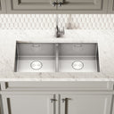 Cubo Brushed Stainless Undermount Double Kitchen Sink