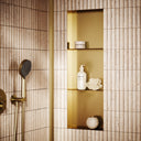 Cubox Frameless Brushed Gold Bathroom Shower Niche 900mm