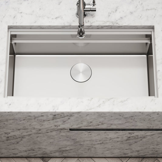 Cullinan Brushed Stainless Undermount Workstation Sink 830mm