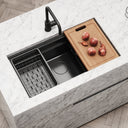 Cullinan Gunmetal Black Undermount Workstation Sink 830mm