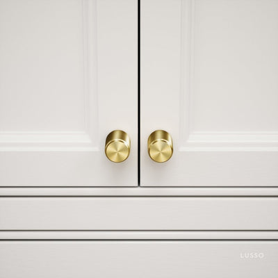Dali Fluted Brushed Gold Furniture Knobs