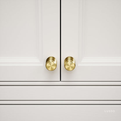 Dali Fluted Brushed Gold Furniture Knobs