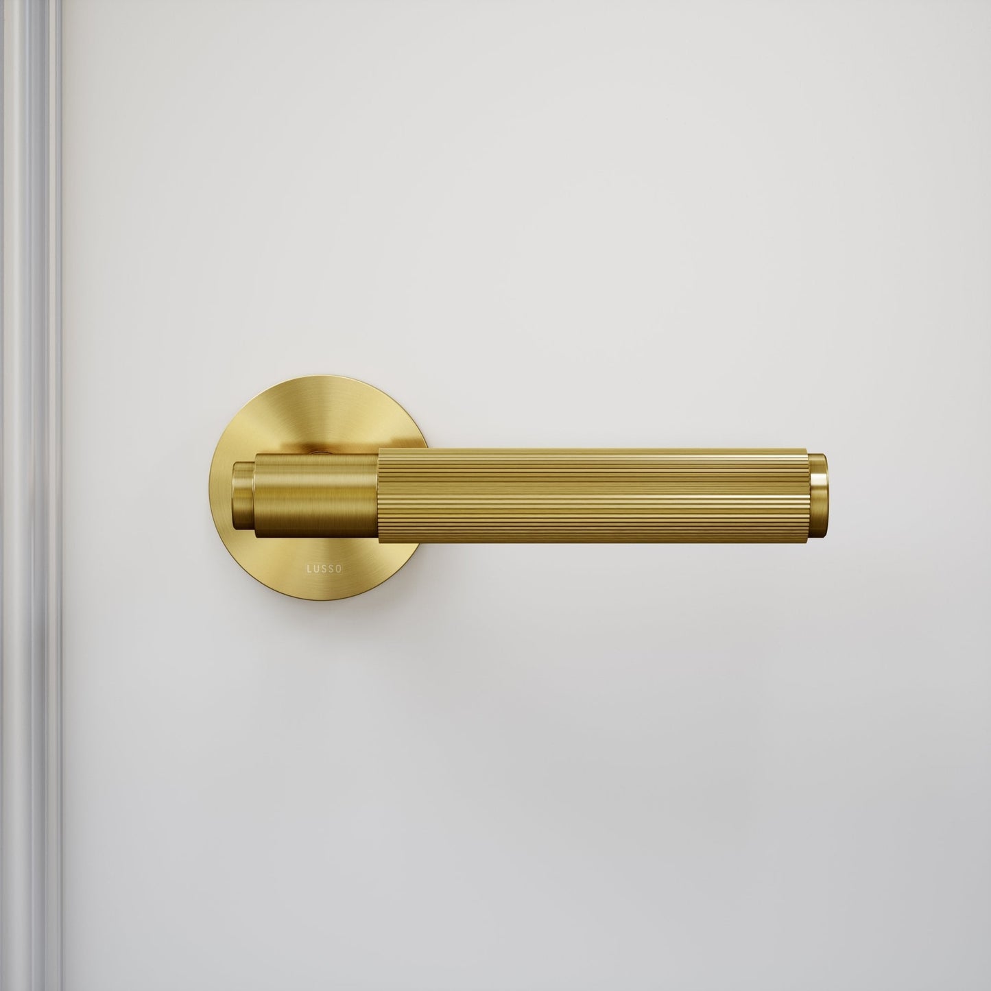 Dali Fluted Brushed Gold Internal Door Handles