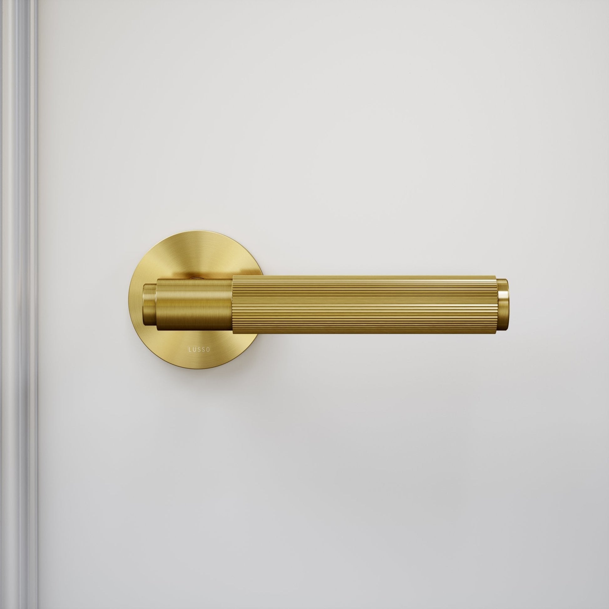 Dali Fluted Brushed Gold Internal Door Handles