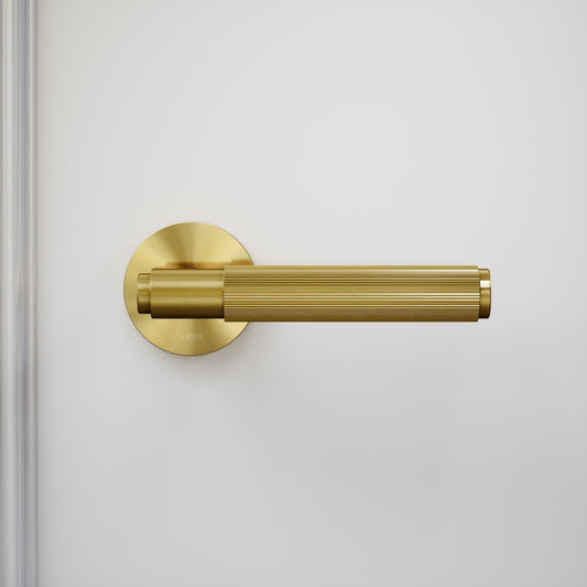 Dali Fluted Brushed Gold Internal Door Handles