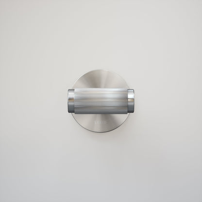 Dali Fluted Brushed Stainless Bathroom WC Door Handle Latch and Hinge Bundle