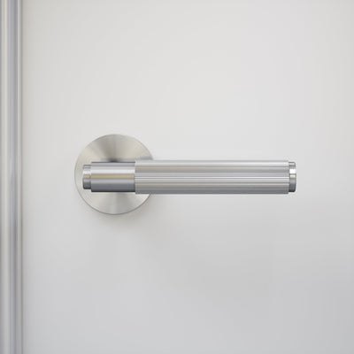 Dali Fluted Brushed Stainless Internal Door Handles