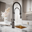 Deco Claridge Deep Bronze Traditional Pull Out Kitchen Mixer Tap