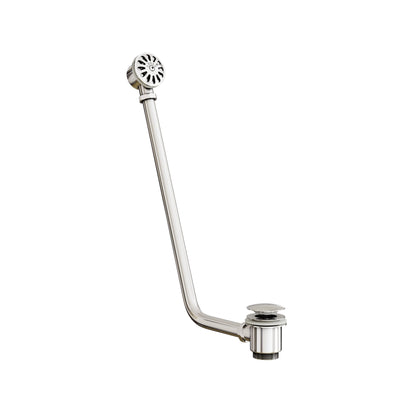 Deco Polished Nickel Low Profile Exposed Bath Overflow Waste Kit