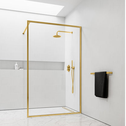 Designo Brushed Gold Shower Screen (All sizes)