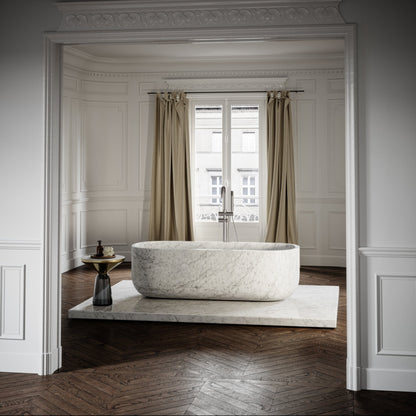 Designo Carrara Marble Freestanding Stone Bath 1780mm