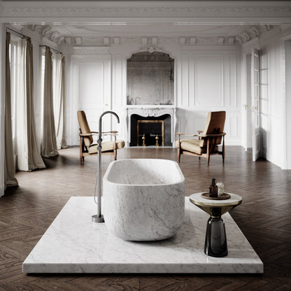 Designo Carrara Marble Freestanding Stone Bath 1780mm