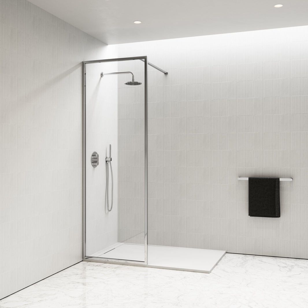 Modular Complete Walk In Shower Enclosure Brushed Stainless - KIT B ...