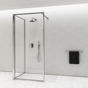 Designo Complete Walk In Shower Enclosure Chrome - KIT C (ALL SIZES)