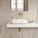 Designo White Countertop Stone Basin 550mm