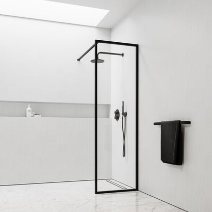 Designo Matte Black Shower Screen (All sizes)