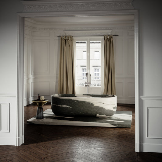 Designo Panda Marble Freestanding Stone Bath 1780mm