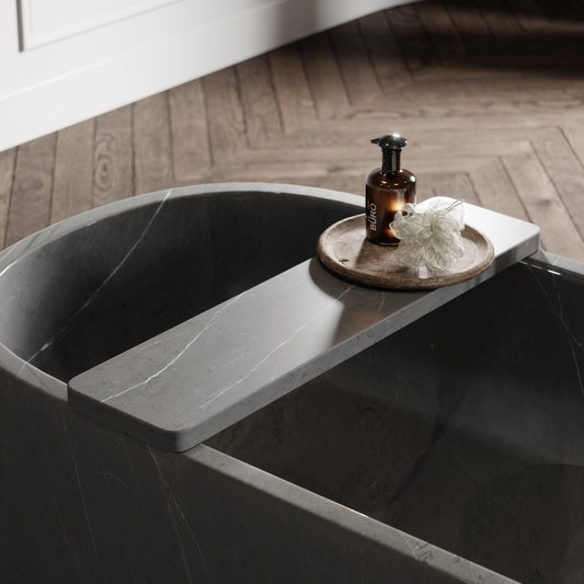 Designo Pietra Grey Marble Freestanding Stone Bath 1780mm