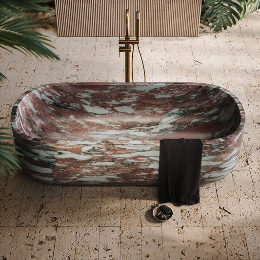 Designo Rosa Norwegian Marble Freestanding Bath 1780mm