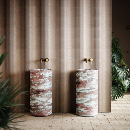 Designo Rosa Norwegian Marble Pedestal Basin 400mm