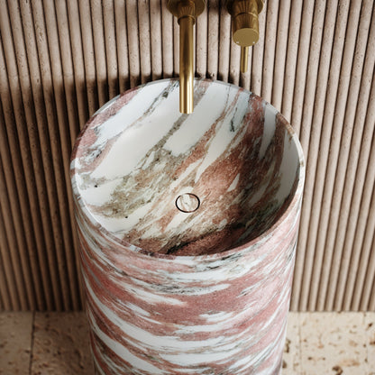 Designo Rosa Norwegian Marble Pedestal Basin 400mm