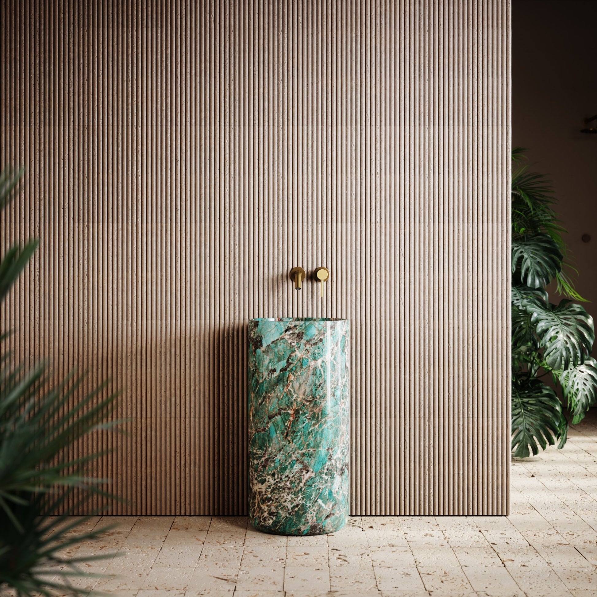 Designo Tiffany Marble Pedestal Basin 400mm