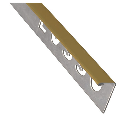 Dura Brushed Gold Straight Edge Tile Trim (12mm x 2500mm)